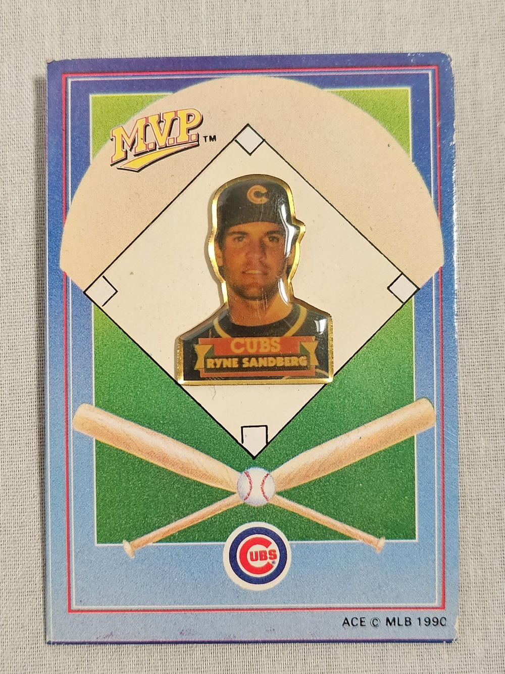 1990 MVP VTG Lapel Pin - Ryne Sandberg Cubs - New